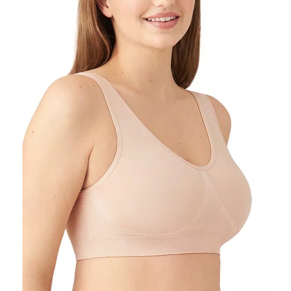 Wacoal B-Smooth Bralette Womens 44 Tan Seamless Wireless Comfort Bra 835275